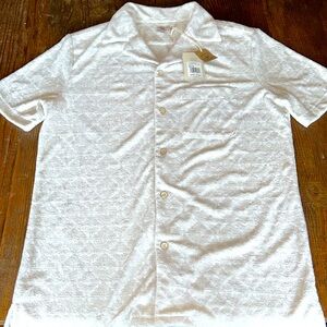 Faherty Brand Men’s Terry Towel Button Down M NWT